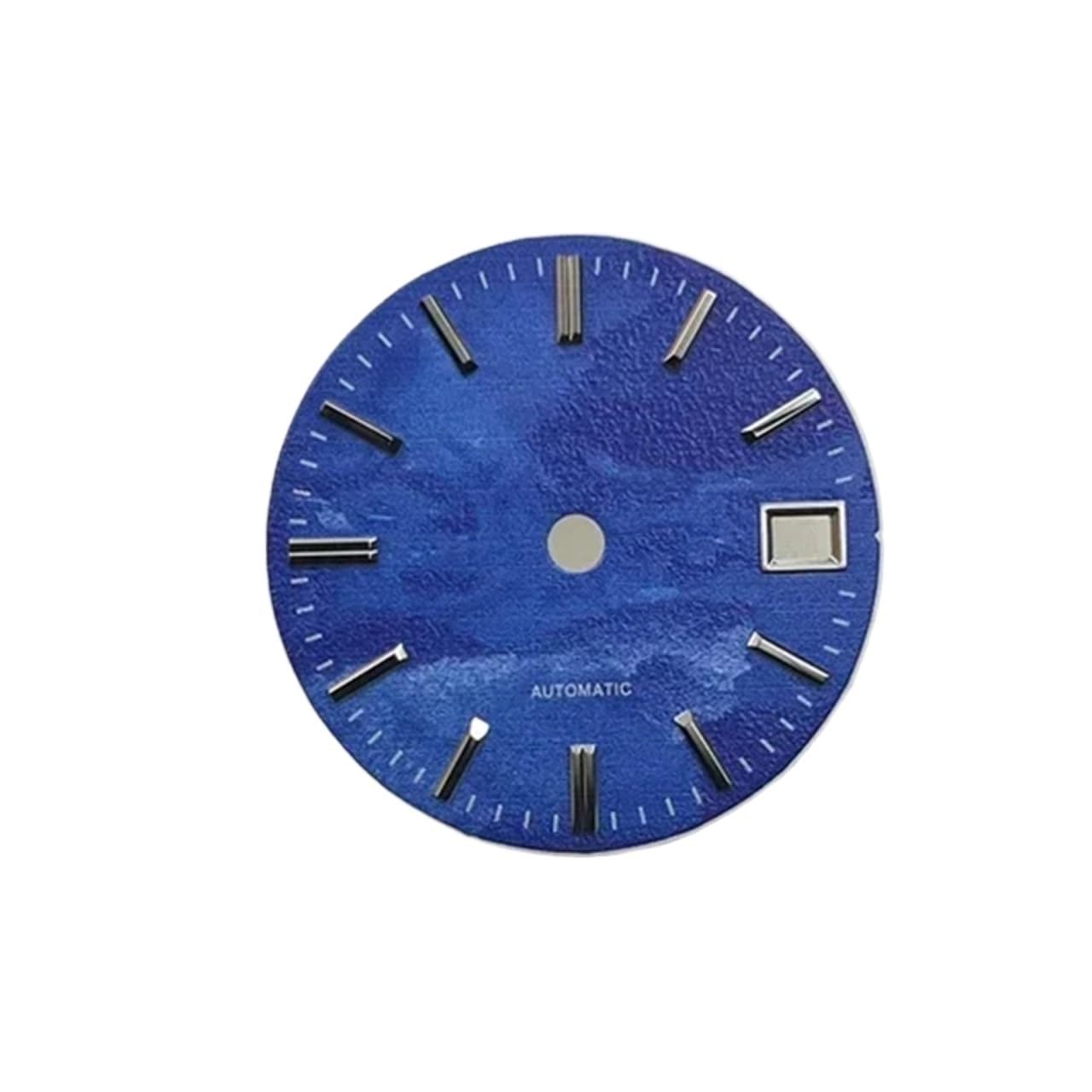 Cadran NH35 28,5 mm bleu haute lisibilité pour remplacer une pièce usée