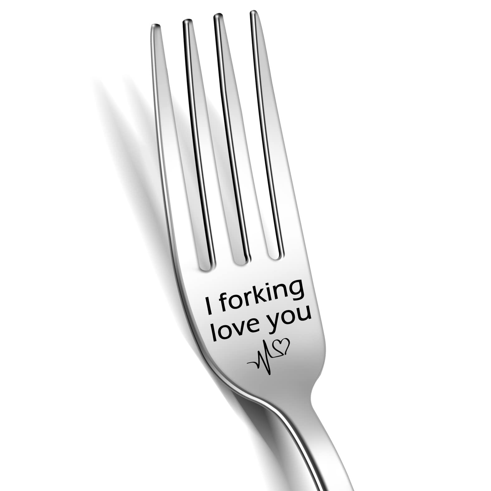 I Forking Love You Forks Boyfriend Gift - I Love You Gifts for Boyfriend Girlfriend, Valentine's Day Birthday Gifts, Engraved Stainless Steel Fork Gift