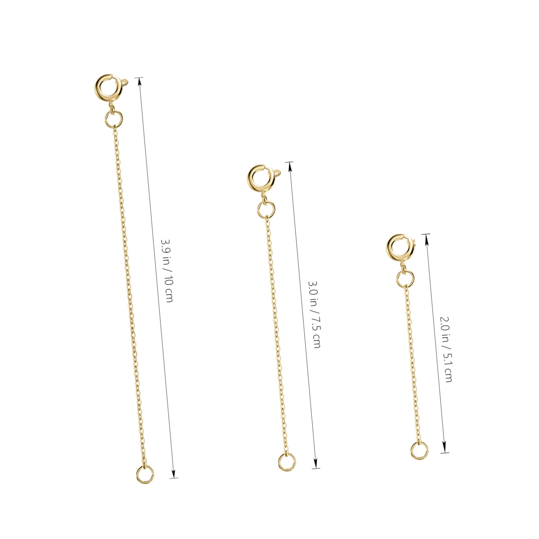Verlängerungskette für Halsketten und Armbänder 6 Stück aus S925 Silber mit 5cm 8cm und 10cm Ketten mit Verschluss Verstellbar zur Schmuckherstellung für Damen Wie Freundin