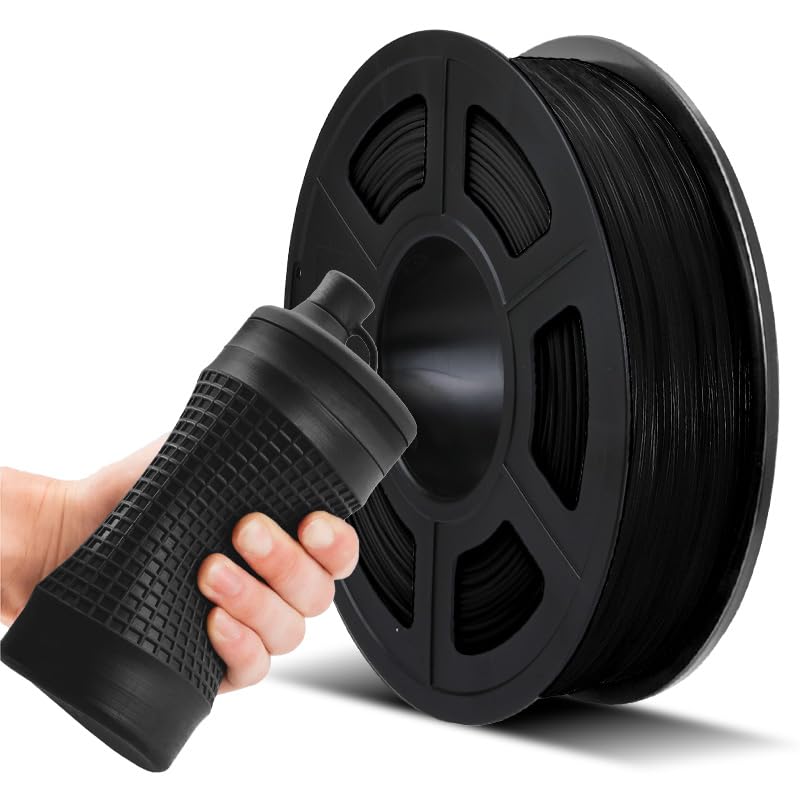 JAYO TPU Filament 1.75mm 3D Printer Filament Dimensional Accuracy +/- 0.03 mm 0.5KG 1 Spool 95A TPU Black