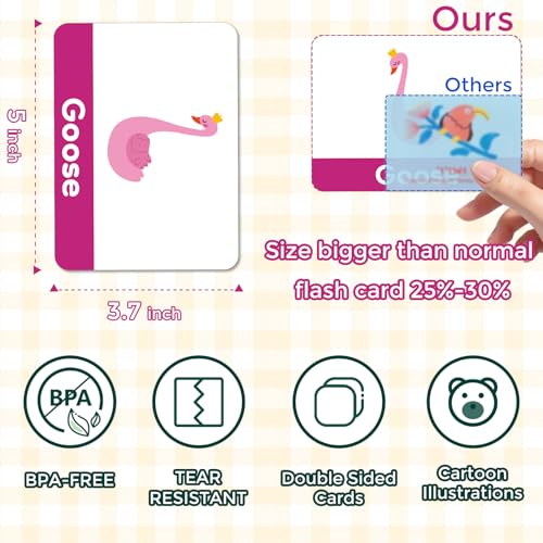 Image of Baby Learning Flash Cards for Toddlers 1-7, Learn to Think Logically | Words Number Color Shape | 100 Double-Sided Cards Design, Educational Toys for Preschool Kindergarten Pre-K 12 Month