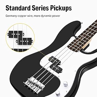 Donner Guitare Basse Electrique 4 cordes Basse Électrique Pack pleine grandeur avec sac, sangle de guitare et câble de… – Image 2