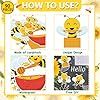 90 Pcs Bee Bulletin Board Cutouts Paper Bee Greeting Name Tags Spring Summer Labels for Teacher Student Craft Back to School Party Supplies #3