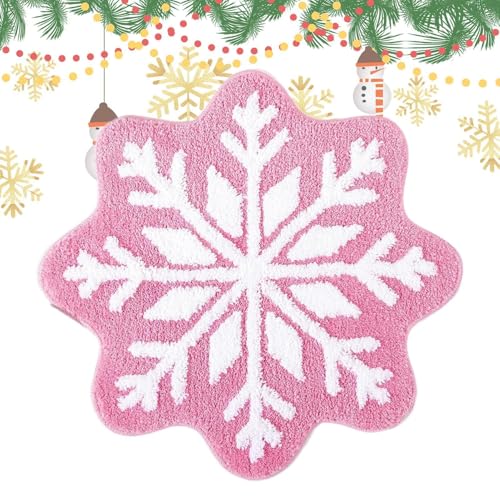 Tapis de Bain de Noël Antidérapant YRYRYW pour Éviter les Glissades sur Sol Mouillé