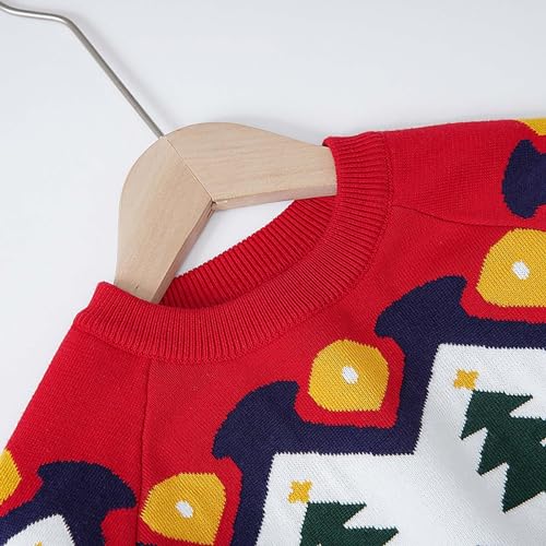 Toddler Boys Girls Christmas Sweaters New Year's Warm Knitwear Cute Xmas Holiday Part𝐲 Knitted Pullover Top4