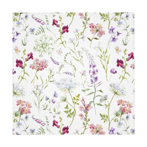 Nappe carrée imperméable 152x152 cm fleurie pour table - 6