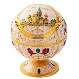 Material: Zinklegierung. Aschenbecher Durable Tragbare Legierung Runde Ball Auto Aschenbecher Mini Aschenbecher Relief Stamped Pattern Indoor & Outdoor