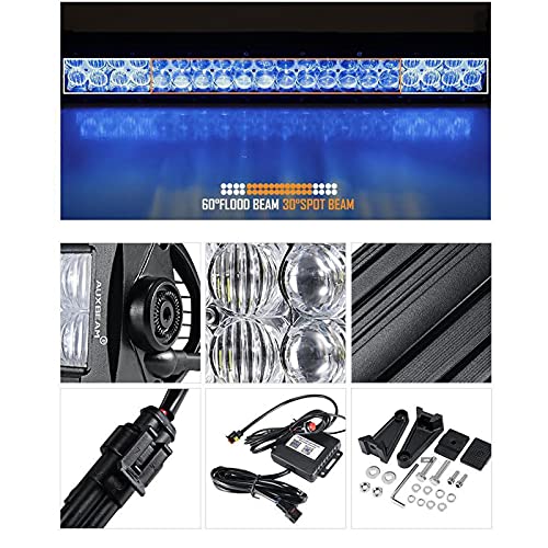 image for Auxbeam 22 Inch LED Light Bar RGB Multi-Color Curved LED Bar 5D V Seri