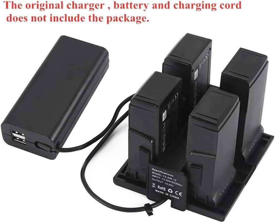 Cargador múltiple Mavic Air concentrador de carga plegable 4 en 1 para baterías de dron 4
