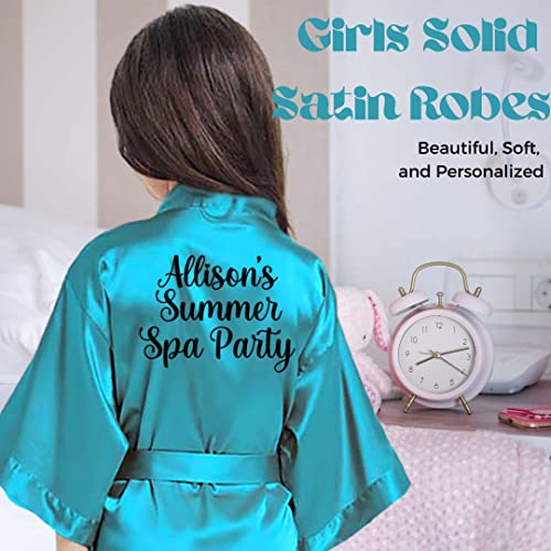 Cute Satin Personalized Robes for Girls in Sizes 3T – 14, Flower Girl Robe, Personalized for Toddlers thru Age 133