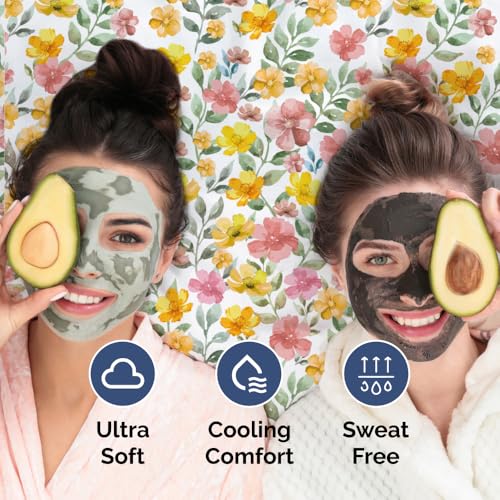 Image of Twin 3 Piece Floral Sheet Set - Breathable & Cooling - Sun Kissed Bloom | 1 Flat, 1 Fitted & 1 Pillowcase w / Deep Pockets, Boho Botanical Floral Bedding, Breathable & Cooling, Wrinkle & Fade Free