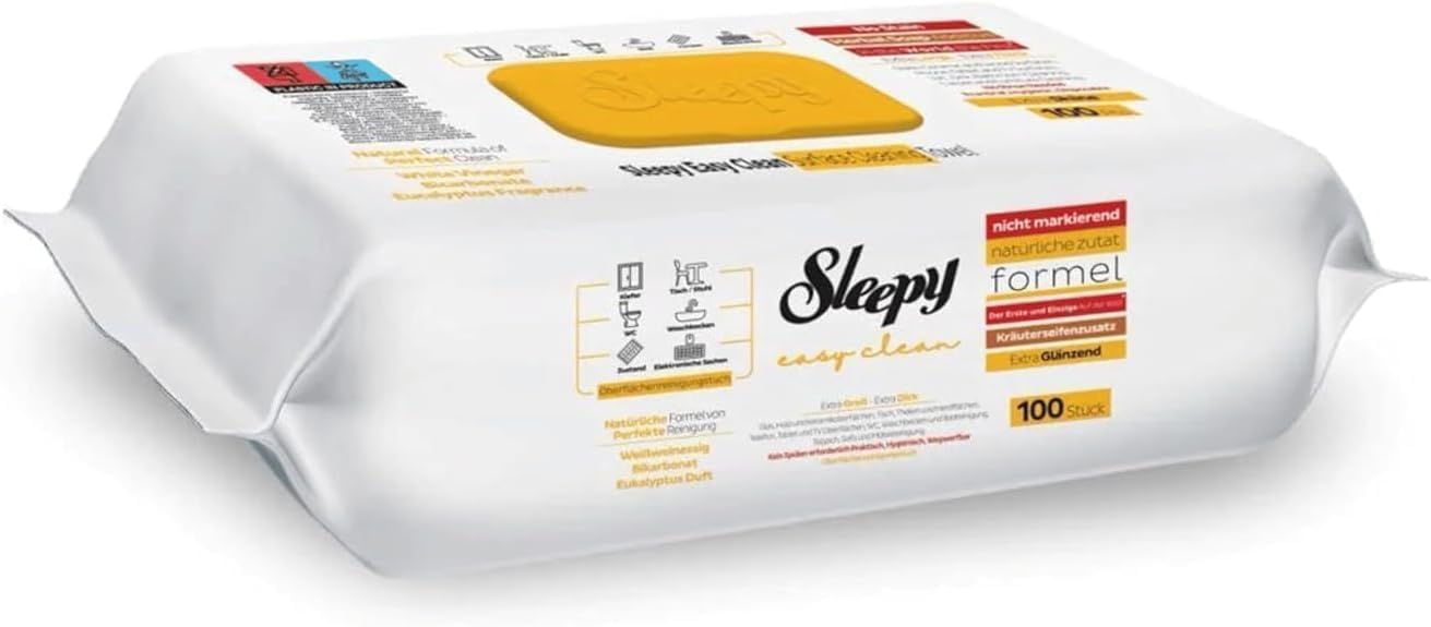 Sleepy Feuchttücher – 6 x 100 Reinigungstücher. Vielseitig einsetzbar (Grün, Blau, Gelb, Kirschblüte, Lilienstrauß, Orchideengarten) – Reinigungstücher für alle Oberflächen in Küche und Bad.