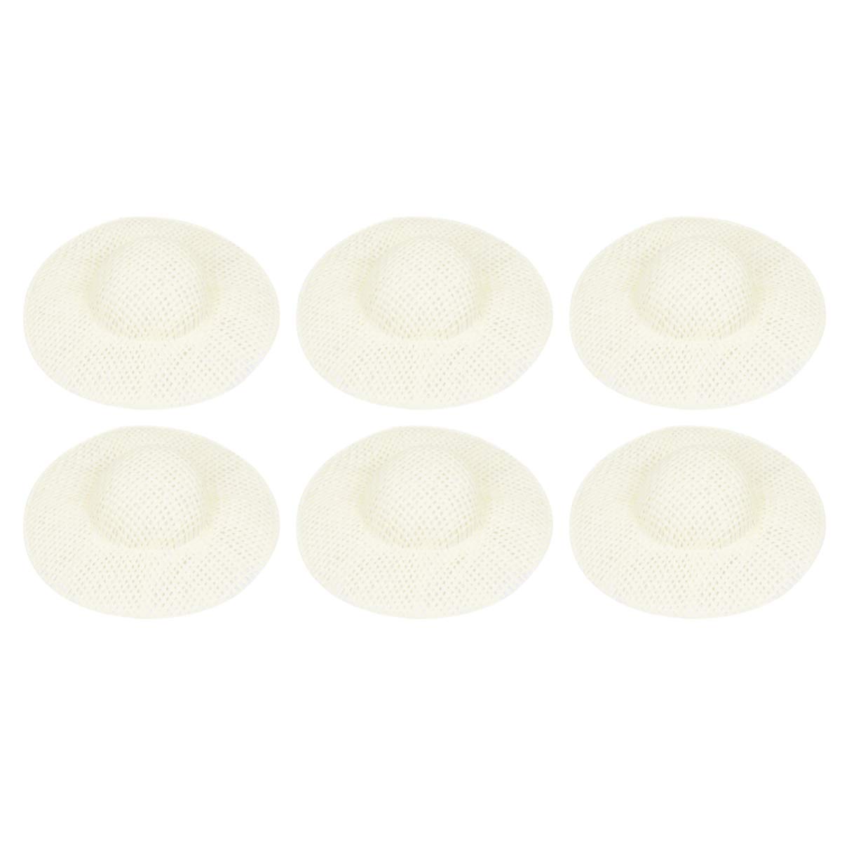 24Pcs Mini Straw Hat, 6. 5cm Mini Craft Hats Miniature Doll Hats Paper Fabric Hat Handcraft Doll Straw Cap Woven Cap for DIY Crafts Dollhouse Decoration Accessories