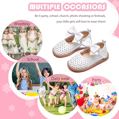 Image of Flaryzone Toddler Little Girl Mary Jane School Uniform Oxfords Flat Dress Shoes