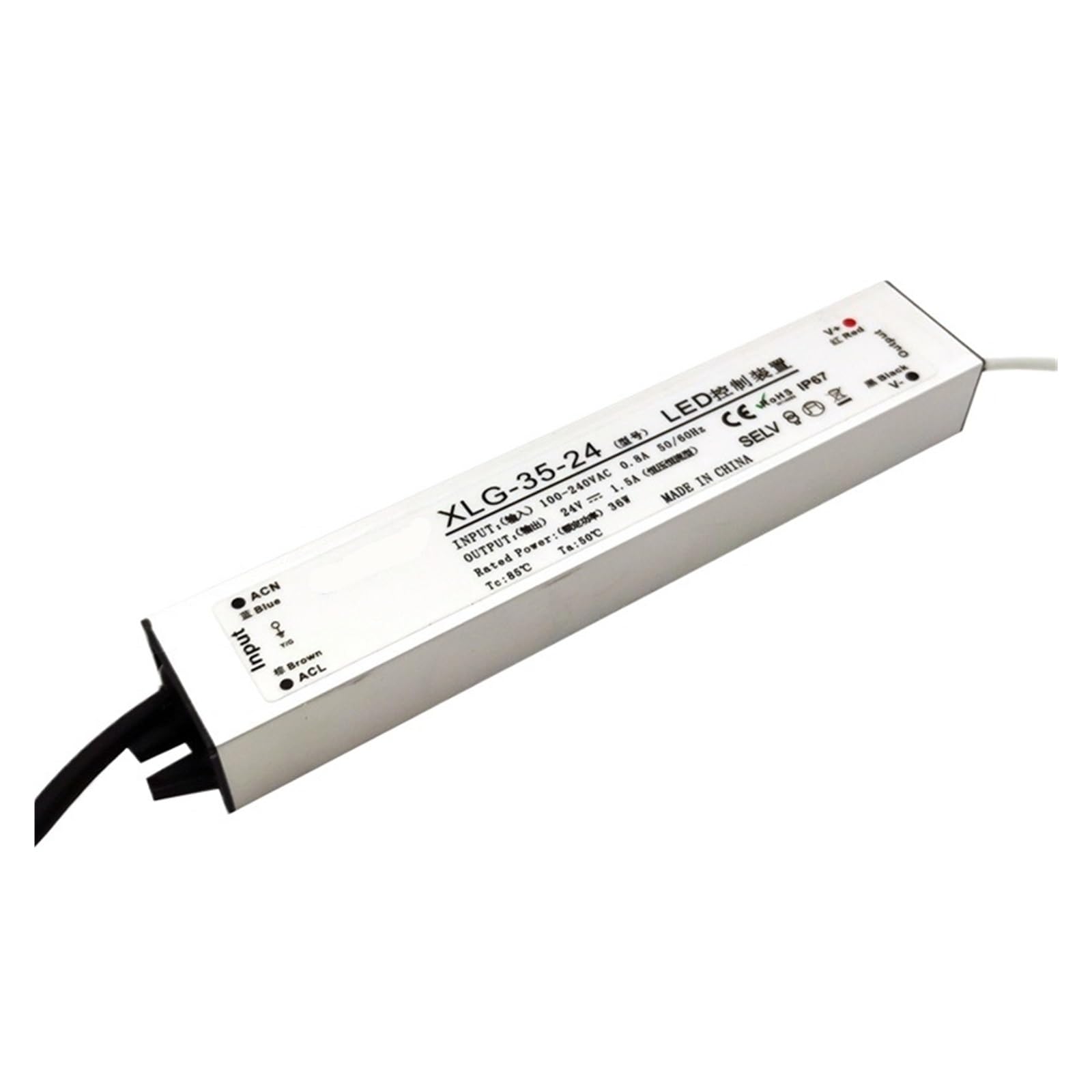 Alimentation à découpage étanche IP67 100W convertisseur AC vers DC 12V 24V pour ruban LED
