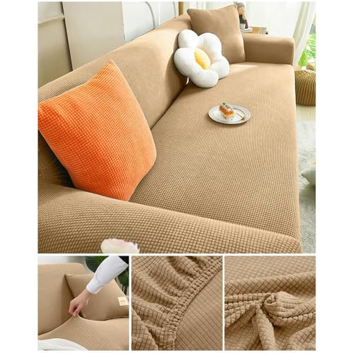 Housse de canapé extensible lavable en polaire douce pour protéger votre fauteuil de salon