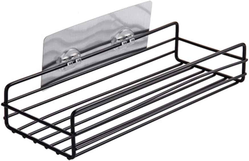 Adhesive Storage Holder Kitchen Shelf Wall Mount Large Capacity Basket Waterproof For Bathroom Office