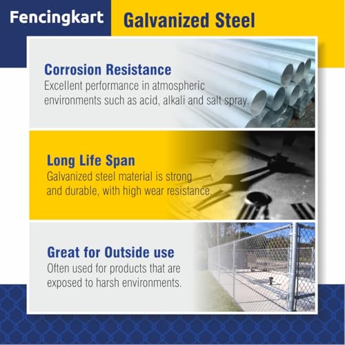 Image of Galvanized Carriage Bolts & Nuts Set for Chain Link Fence, 25 Pieces (5 /16 inch x1-1 /2)