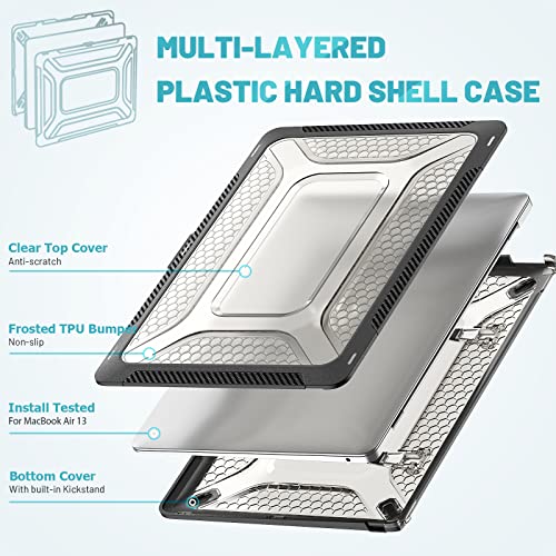 UESWILL Foldable Kickstand Case for MacBook Air 13 inch Case 2021-2018 Model A2337 (M1) A2179 A1932 - Image 4