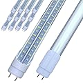 CAIKAG T8 LED Bulbs 4 Foot, T12 LED Replacement 4FT 72W Fluorescent Tube Lights,7200lm 6500K Cool White,2 Bi-Pin G13 Base Type B Tube Lights, Ballast Bypass, Double Ended Power, NO RF FM Driver