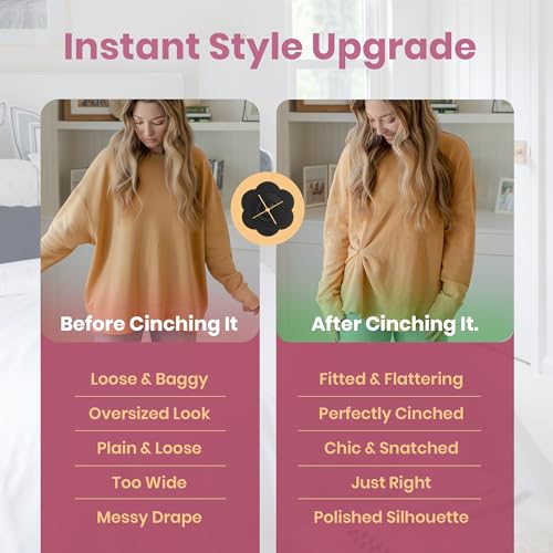 Image of Cinch Clips for Women Clothing, Adjustable for Dresses, Blouses & Tops, Versatile Concealed Design, Comfortable Fit, Fashionable & Easy to Wear