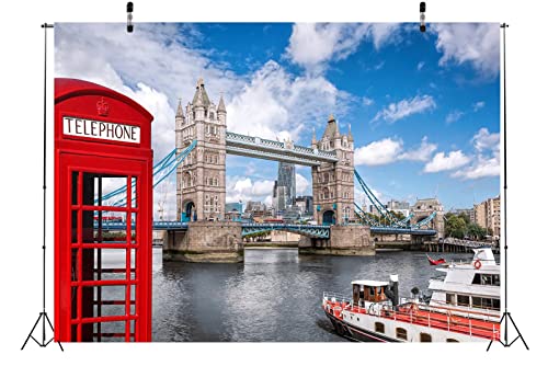 BELECO Fondo Fotográfico 7x5FT London Tower Bridge miniatura 5