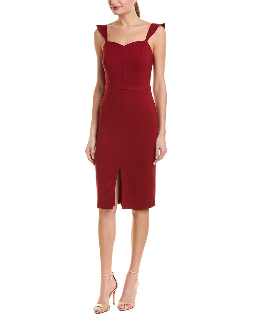ali and jay red dress Ali & Jay Strap High Low Wrap Chiffon Red Dress Pop Over Asym Ruffle XS Zip New