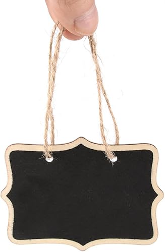 Miniatura 4 de AUSTOR 14 letreros de pizarra para colgar pizarras rectangulares de doble cara, pizarras de mensajes para bodas, manualidades para niños