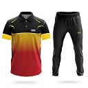 Dika Sports Custom Soccer Jersey Cricket t-Shirt stylishcricket Indian Team jerseyprinted Shirts for Men Full Sleeves Team Track Pant - Pack of 2 Gold gallery image