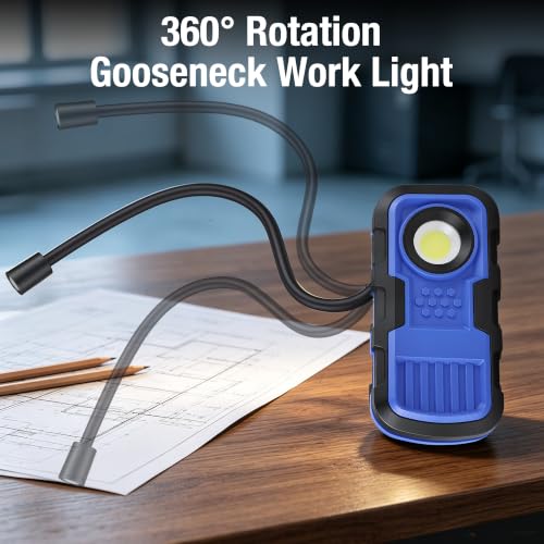 Lichamp Rechargeable COB Work Light, 2 Pack Magnetic LED Worklight - image 9