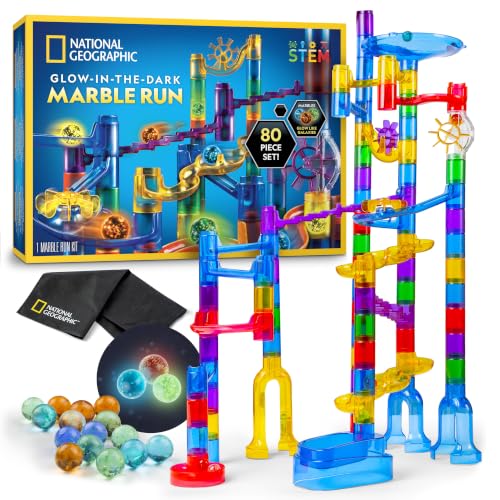 National Geographic Glow-in-the-Dark Marble Run for Kids Ages 8-12