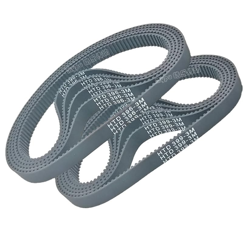 2PCS 390-3M 393-3M 396-3M 399-3M 402-3M 405-3M 414-3M 420-3M Drive Timing Belt 3M Belt Pitch 3mm 10 15 20 25mm 30mm 411-3M (HTD396-3M,10mm)