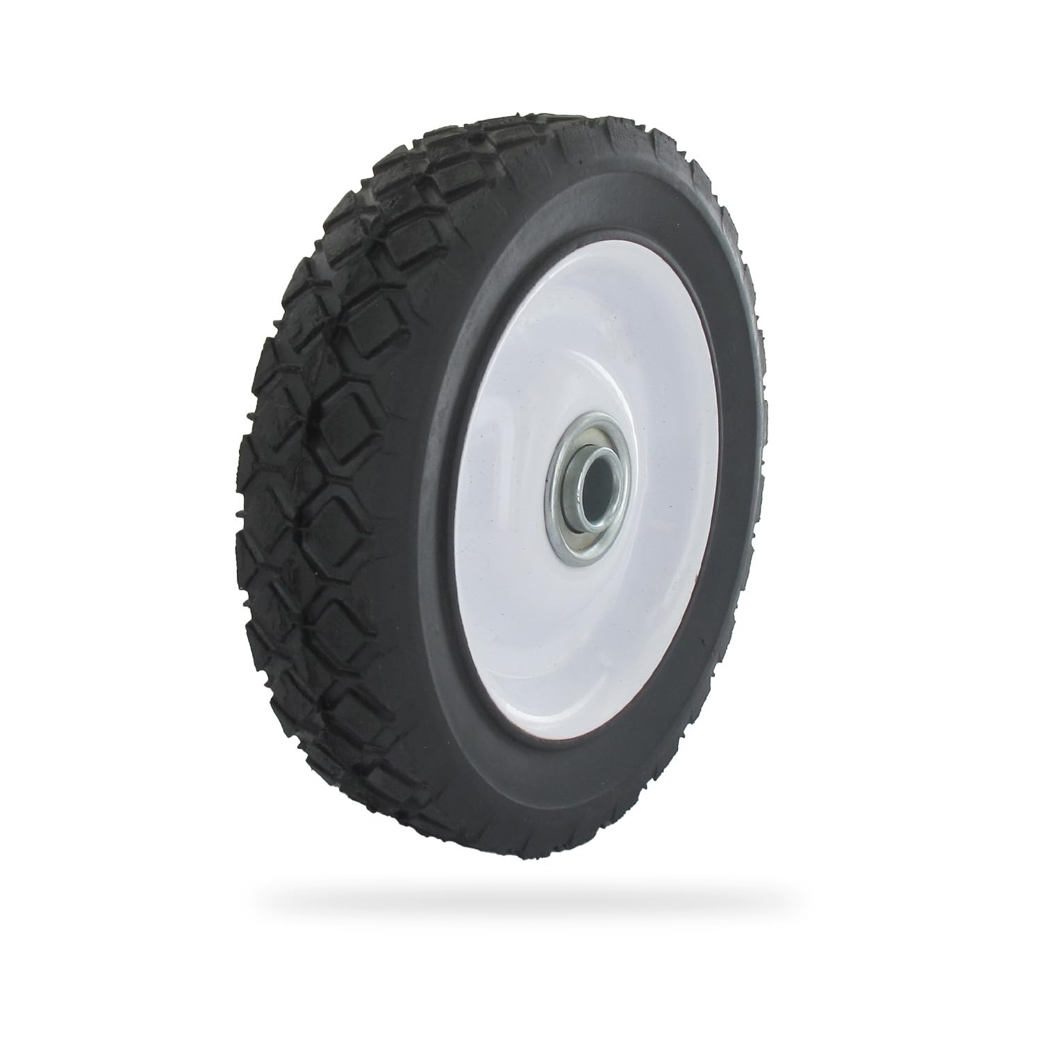 UNIVERSEL - Roue Acier à Moyeu Déporté pour Équipement Jardin - Diamètre 152 mm/Moyeu : 35 mm/Alésage 12,7 mm/Largeur 38 mm