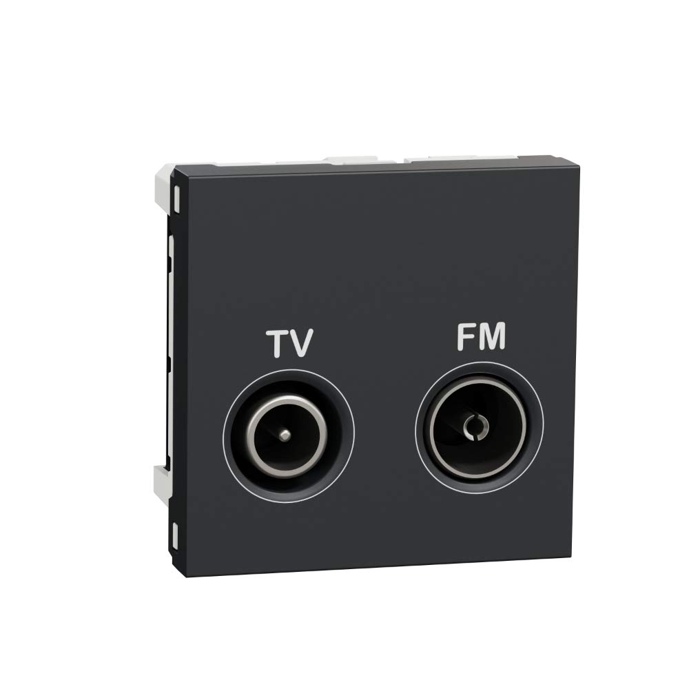 Toma TV-FM serie final anthracite prise coaxiale murale encastrable