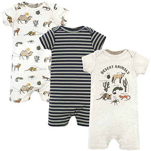 Image of Hudson Baby Unisex Cotton Rompers