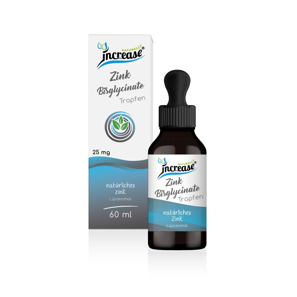 Nimm 3, zahl 2 Aktion Liposomale Zink Bisglycinat Tropfen hochdosiert - 25mg Zink Bisglycinat pro Tag (9.000mg in 3 Flaschen) - MCT Öl C8 & C10