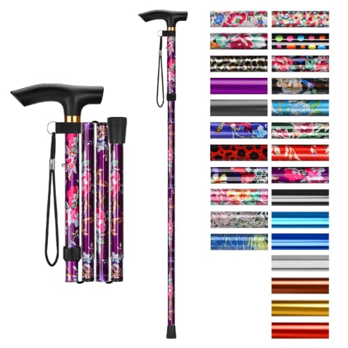 supregear Folding Cane, 5-Level Adjustable Height Walking Stick Lightweight Collapsible Portable...