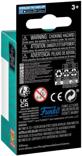 Miniatura 3 de Funko Pocket POP! The Nightmare Before Christmas - Llavero Jack Skellington de pan de jengibre, negro y blanco