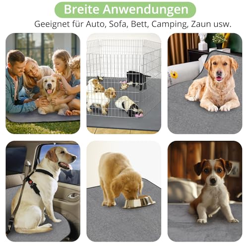 TAIKURA Waschbar Haustier-Urinunterlage, 2er 70*100CM Hundetrainingspad super Saugfähig, rutschfest & Auslaufsicher, Wiederverwendbare Trainingsunterlagen Puppy Pads für Hunde Katzen andere Haustiere