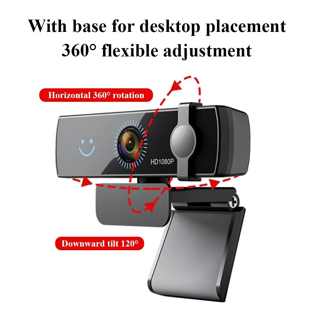 Kamera HD 1080P Do Laptopa Komputer Stacjonarny Kamera Internetowa Z Mikrofonem, Plug-and-Play, Osłona Zapewniająca Prywatność, Idealna Do Spotkań Biznesowych I Transmisji Na Żywo