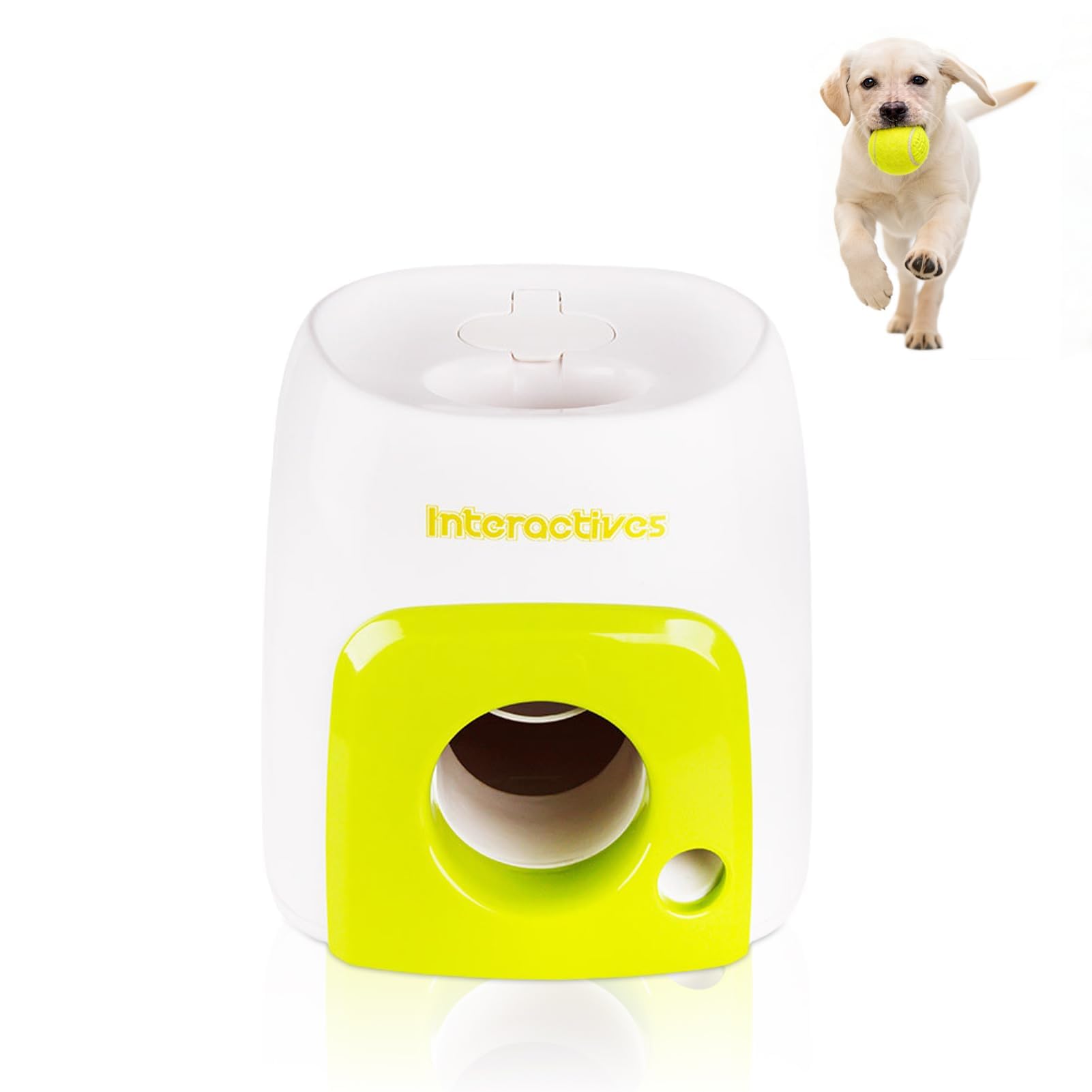 JITUIHOM Automatic Dog Ball Launcher, Rechargeable Dog Toy,with 2.5in EPTU Balls for Medium to Large Dogs, Interactive Dog Fetch Toy for Mental & Physical Exercise