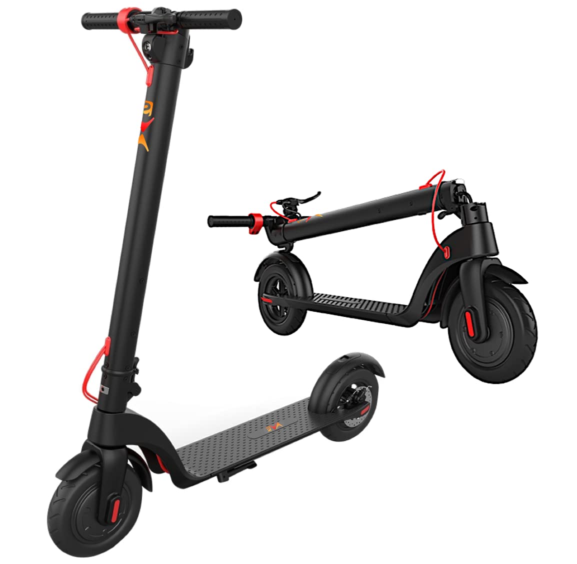 eVA X1 High Performance Electric Scooter | 350W | Removable 36V Battery Pack (JAPANESE 18650 LI-ION Cells) | 8.5” Pneumatic Tires | 30KM/hr | 3-Speed Cruise | Water-Resistant Design | Triple Braking!