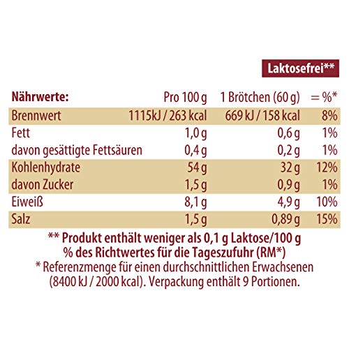 Conditorei Coppenrath & Wiese Unsere Goldstücke, Baguette-Brötchen, 9 x 60g (Tiefgefroren)
