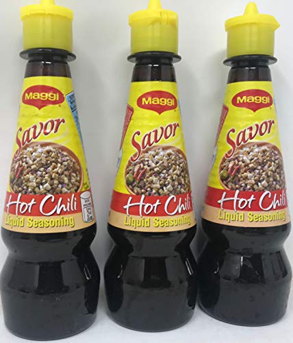 Maggi Sabor condimento líquido, pimiento picante, 130 ml, lote de 3