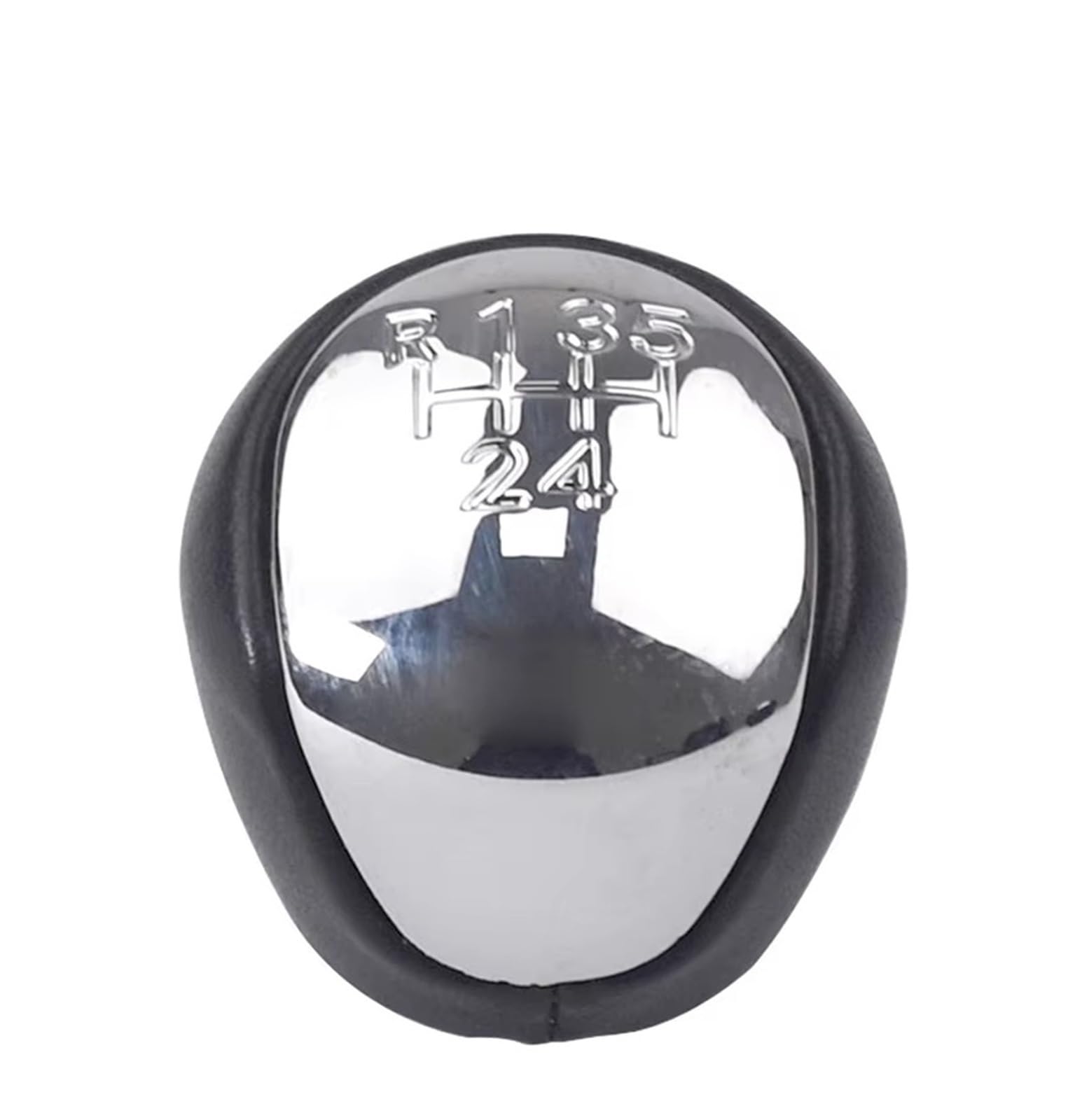 Tpsobru 5 Speed-Chrome Shift Gear Lever Knob For Hyundai For Elantra I30 2008-2012 5 6 Speed Manual Mt Gear Shift Knob Shifter Lever Handball Car Gear Shift Cover(5 Speed-Chrome)