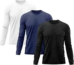 Kit 3 Camisetas Masculina Manga Longa Térmica Proteção Solar UV Dry Fit Segunda Pele X