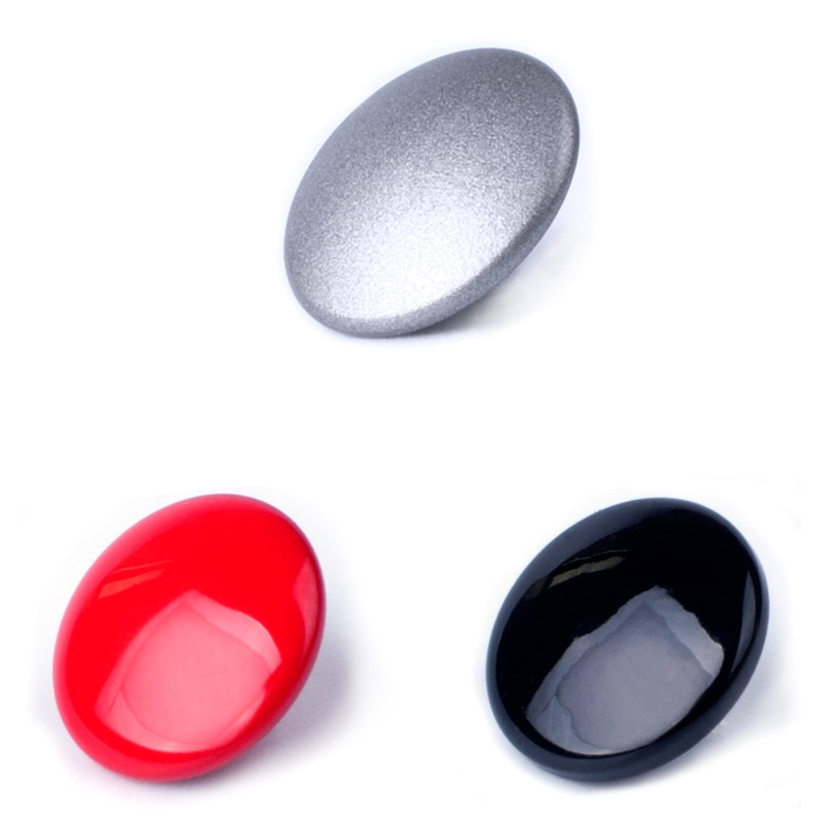 VKO Soft Metal Shutter Release Button Compatible with Fujifilm X-T30 X-T3 X100F X-T20 X-PRO2 XPRO-1 X10 X20 X30 X100 X100T X100S X-E2 X-T10 X-T2 Camera(10mm Convex Surface) Black Red Gray(3 Pack)