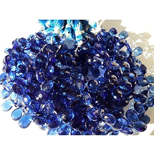 Quartz mystique bleu cobalt pour remplacer les pierres ternes par des briolettes éclatantes