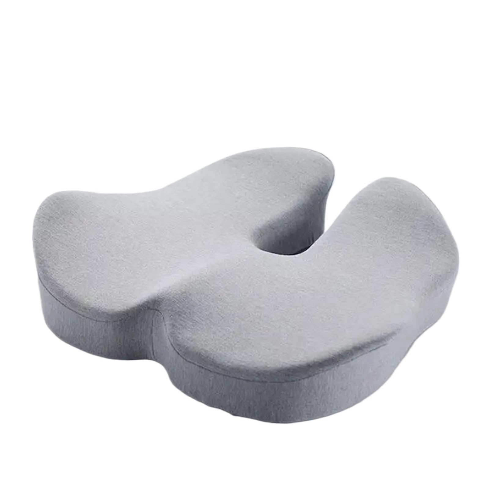 GYTTDERFL Office Chair Cushion Lumbar Back Support Chair Comfortable Massage Pillow Memory Foam Orthopedic Seat Cushion(Light grey)