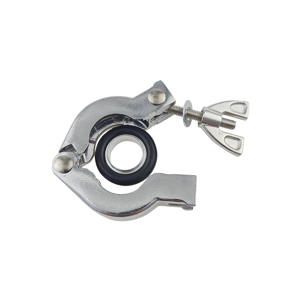 KF10 KF16 KF25 KF40 KF50 Aluminium Alloy KF Vacuum Clamp Bracket Rubber O-Ring Ring(Only Clamp,KF50)